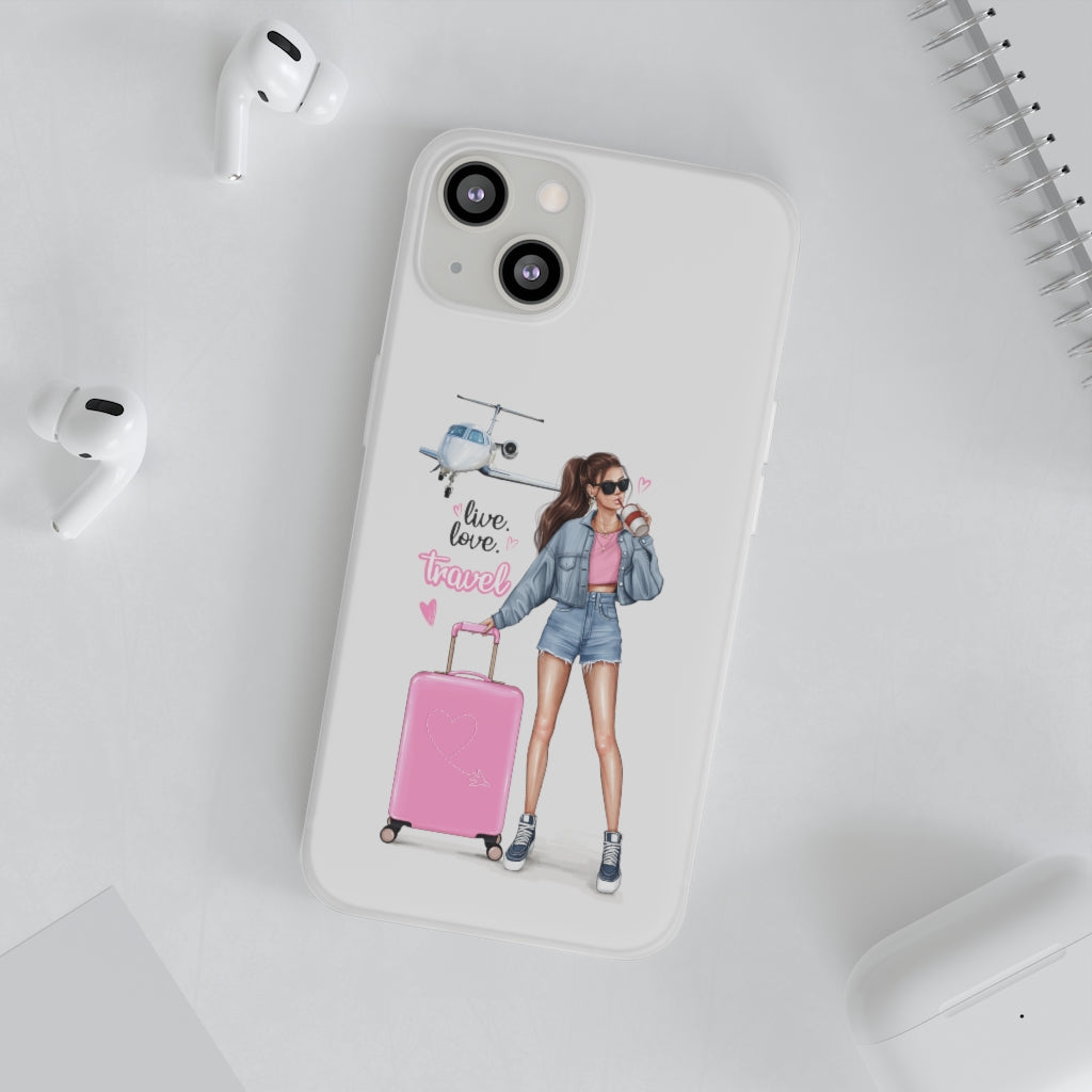 Live Love Travel Brown Hair Flexi Cases