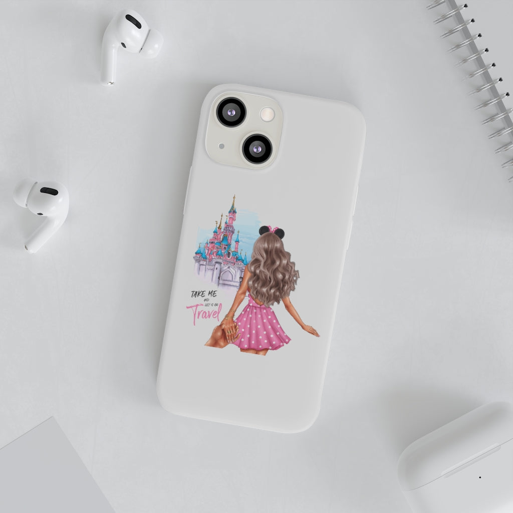 Take me and Let's go Travel Blond Hair Flexi Cases