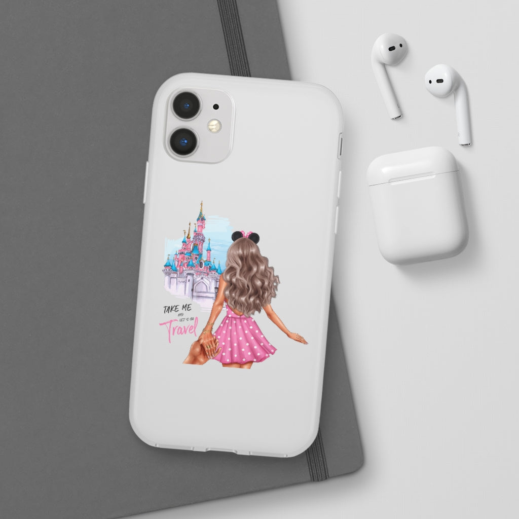 Take me and Let's go Travel Blond Hair Flexi Cases