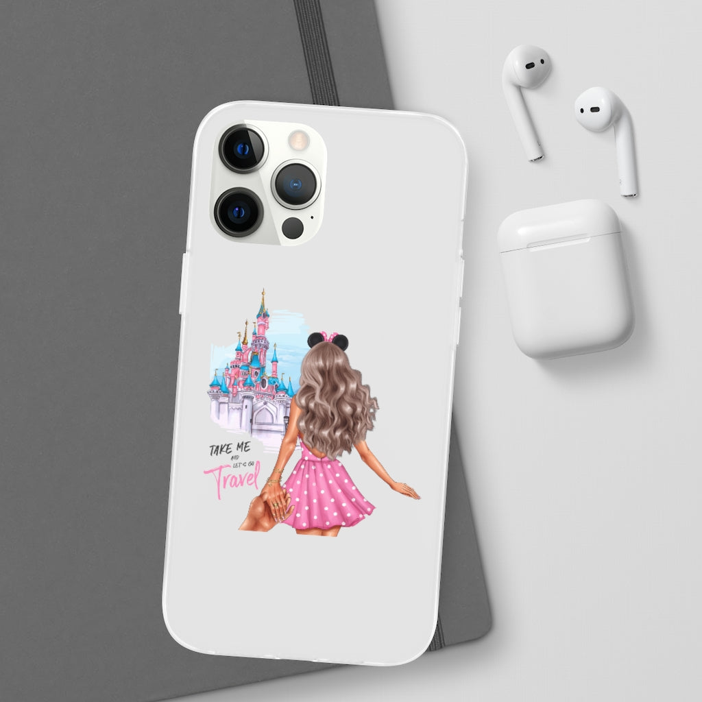 Take me and Let's go Travel Blond Hair Flexi Cases