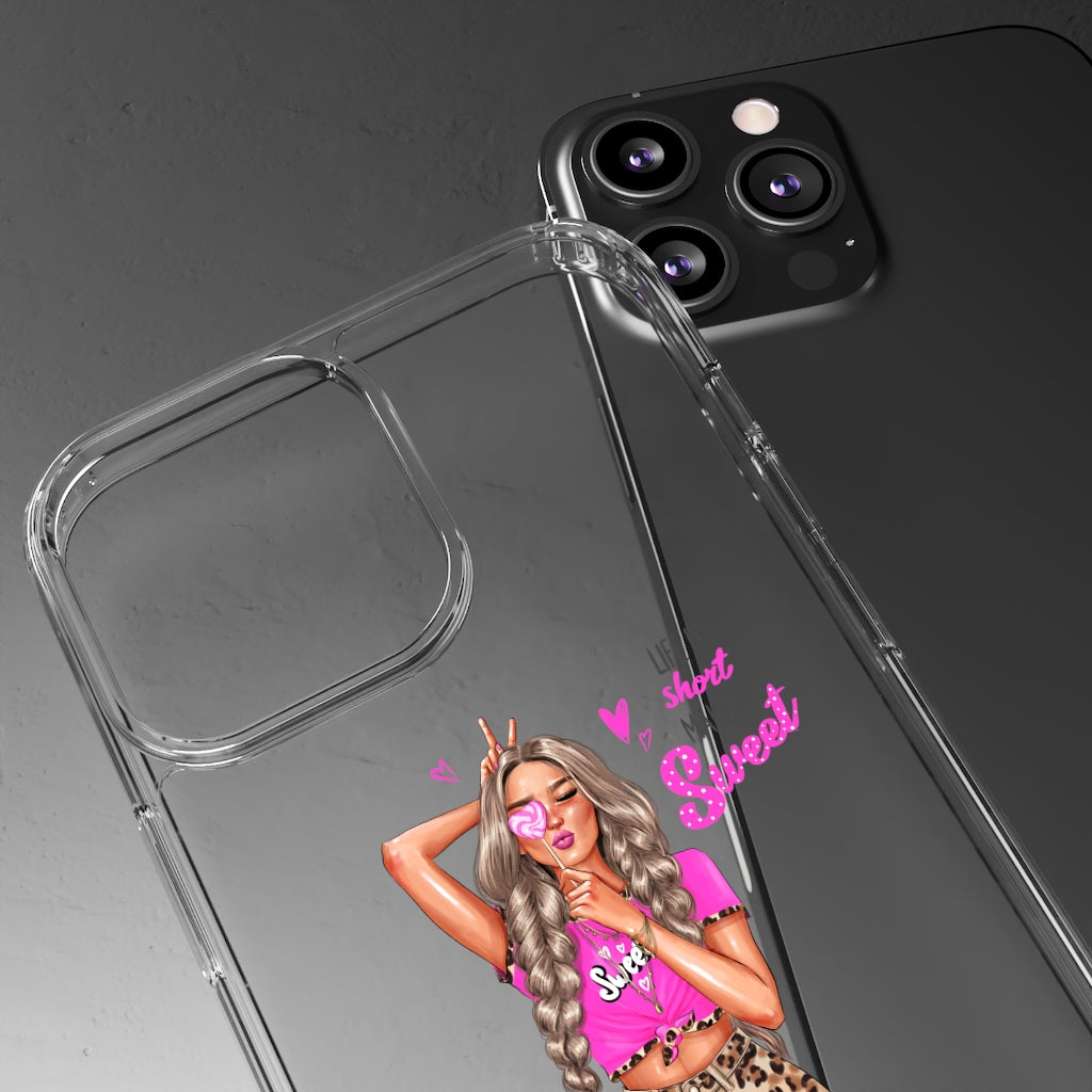 Life is Short Make it Sweet Blond Hair Clear Case