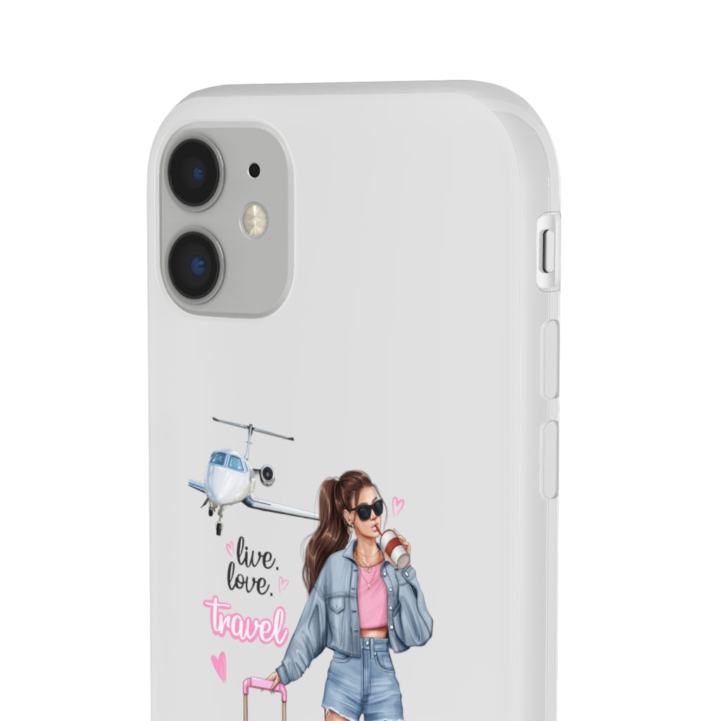 Live Love Travel Brown Hair Flexi Cases