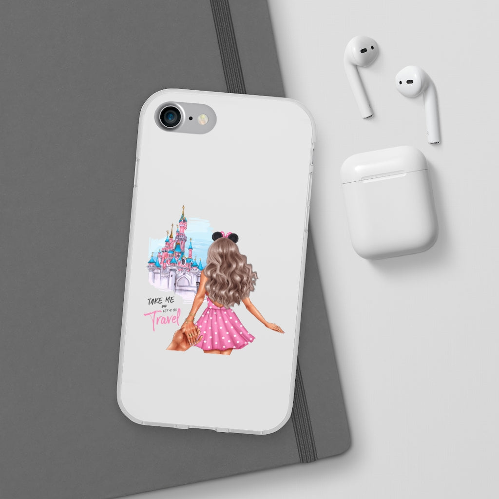 Take me and Let's go Travel Blond Hair Flexi Cases