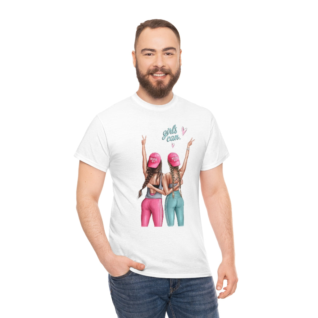 Girls Can Mix Hair Unisex Cotton Tee