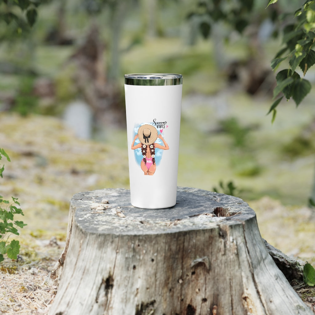 Summer Vibes Copper Vacuum Insulated Tumbler, 22oz