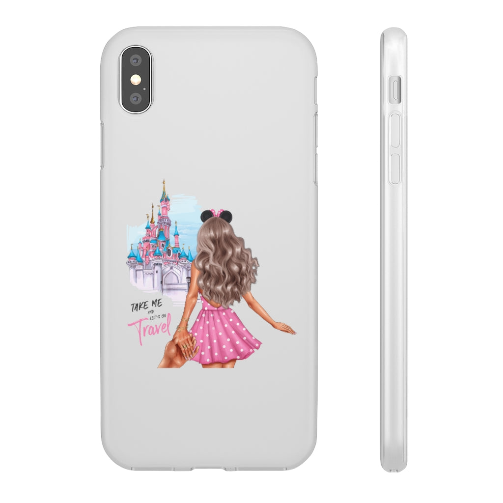 Take me and Let's go Travel Blond Hair Flexi Cases