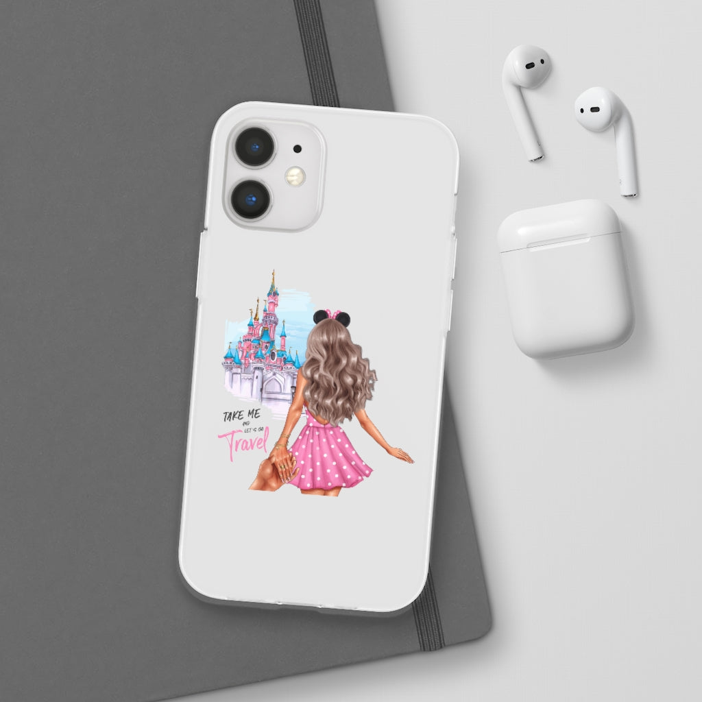 Take me and Let's go Travel Blond Hair Flexi Cases