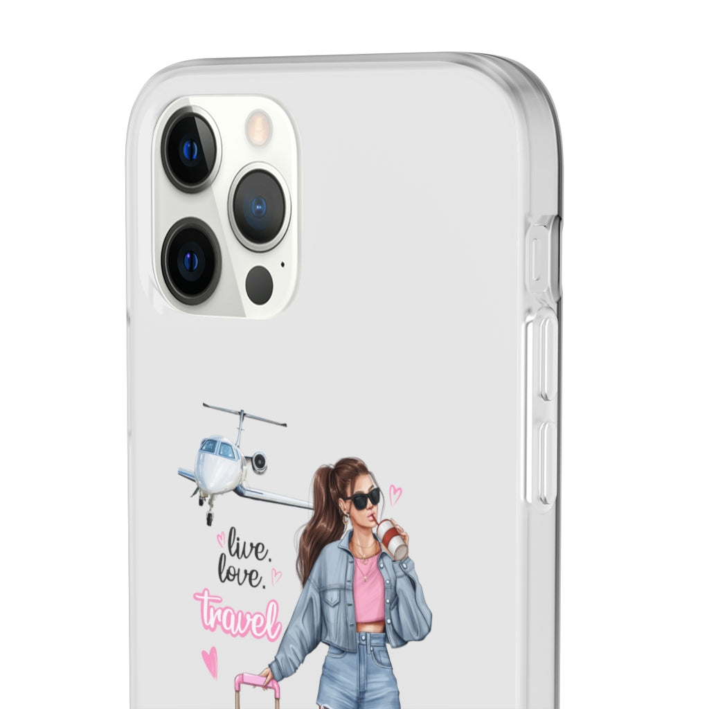 Live Love Travel Brown Hair Flexi Cases