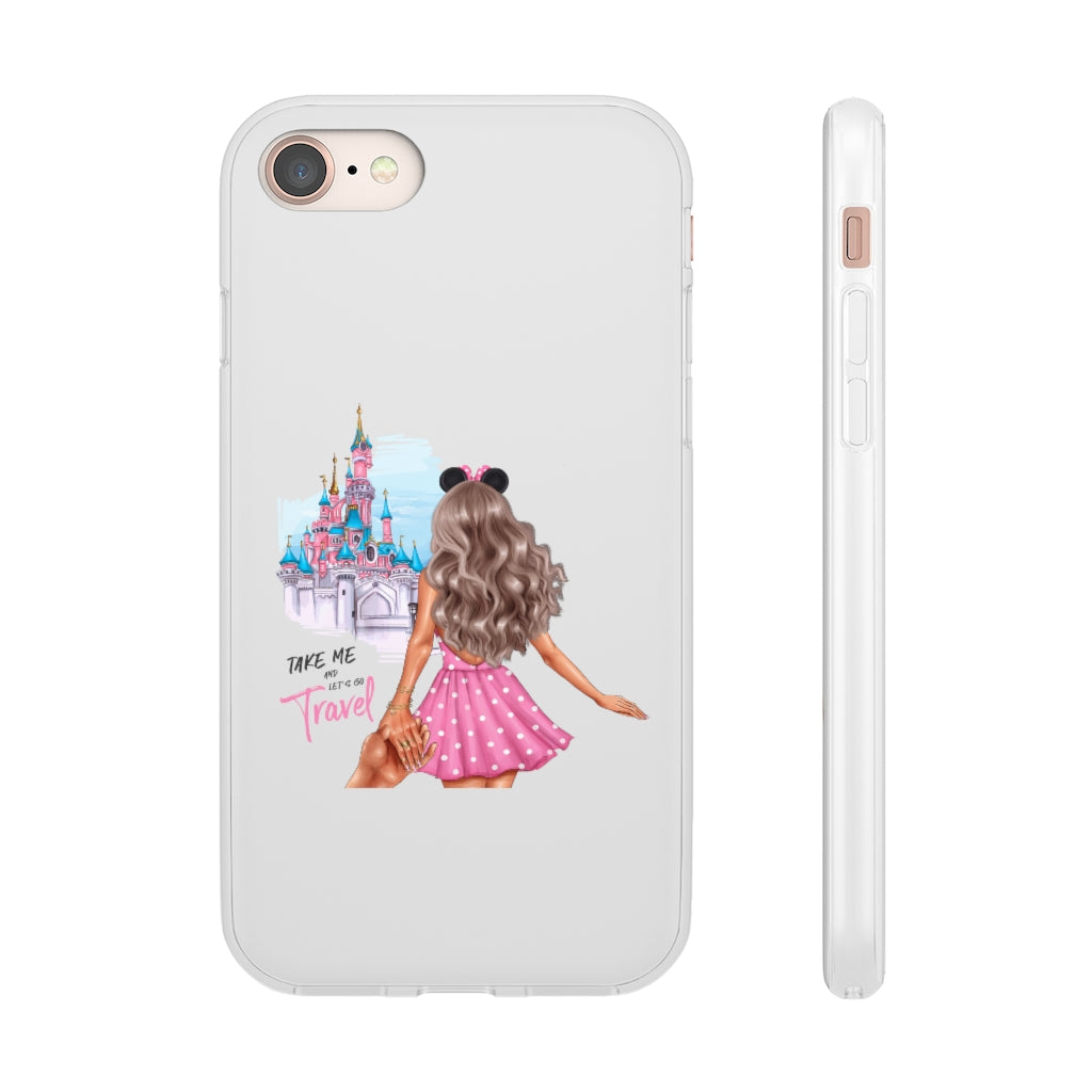 Take me and Let's go Travel Blond Hair Flexi Cases