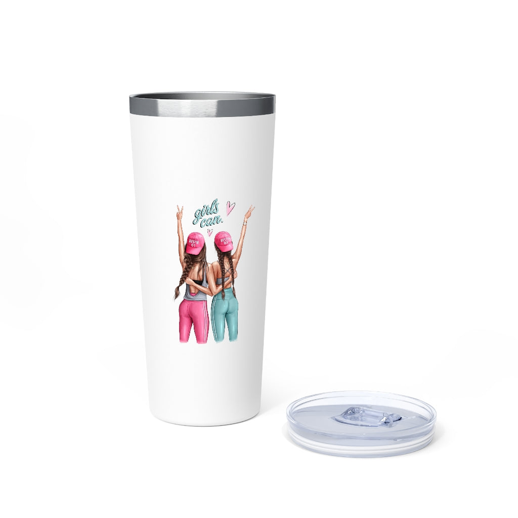 Girls Can Brown Hair Copper Vacuum Insulated Tumbler, 22oz