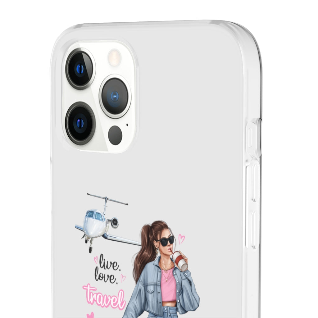 Live Love Travel Brown Hair Flexi Cases