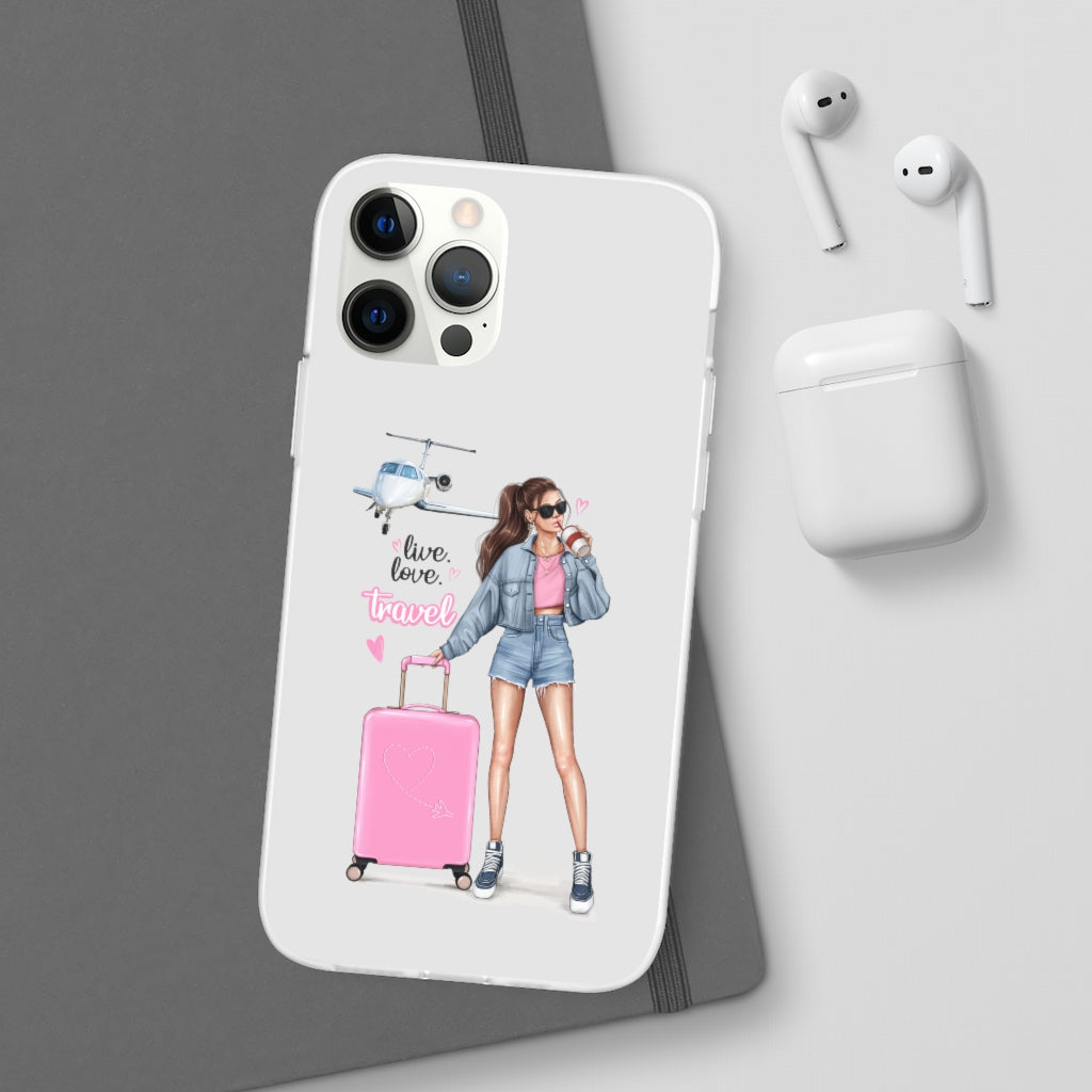 Live Love Travel Brown Hair Flexi Cases