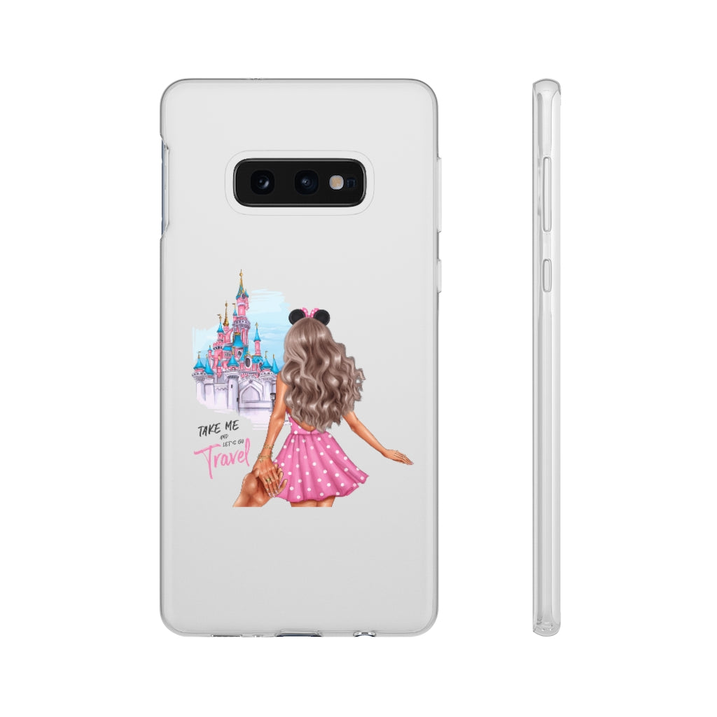 Take me and Let's go Travel Blond Hair Flexi Cases