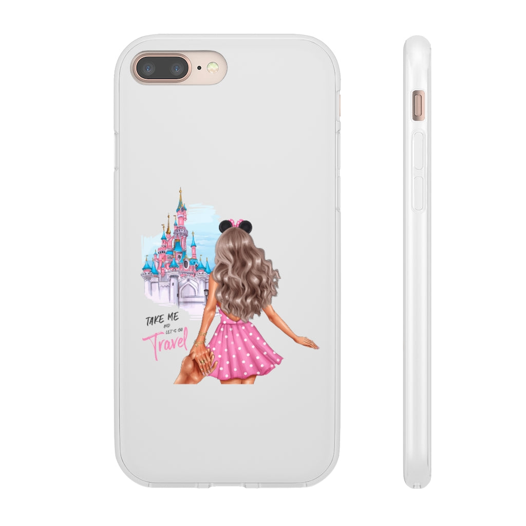 Take me and Let's go Travel Blond Hair Flexi Cases