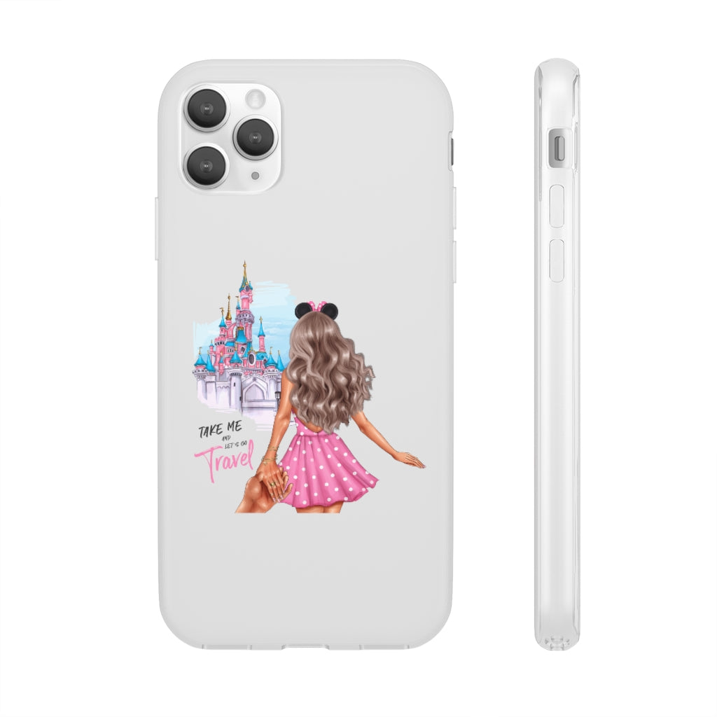 Take me and Let's go Travel Blond Hair Flexi Cases
