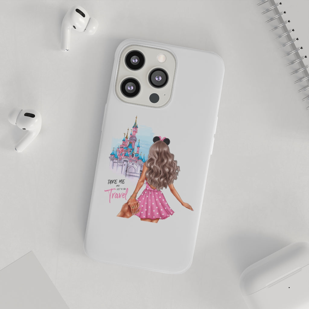 Take me and Let's go Travel Blond Hair Flexi Cases