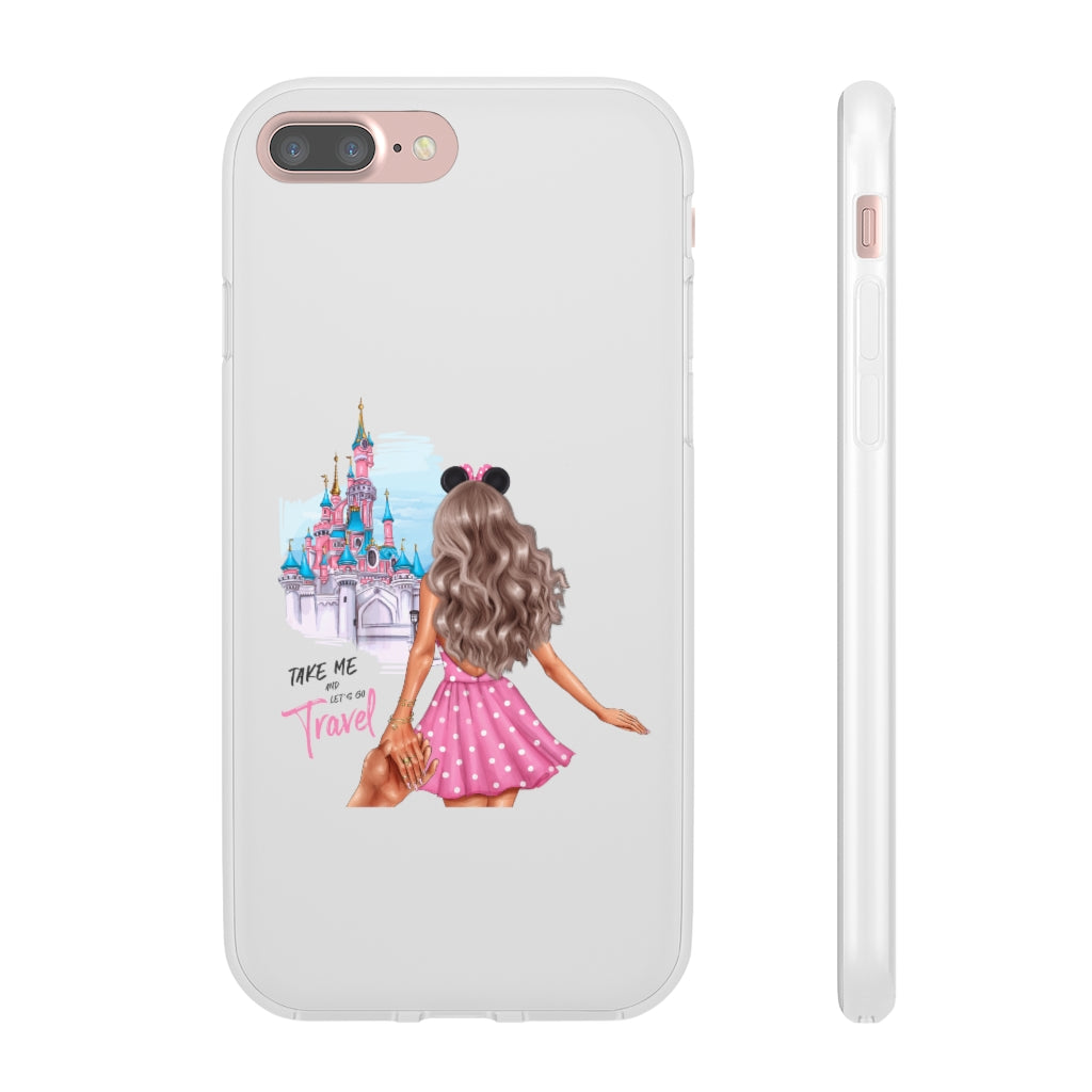 Take me and Let's go Travel Blond Hair Flexi Cases