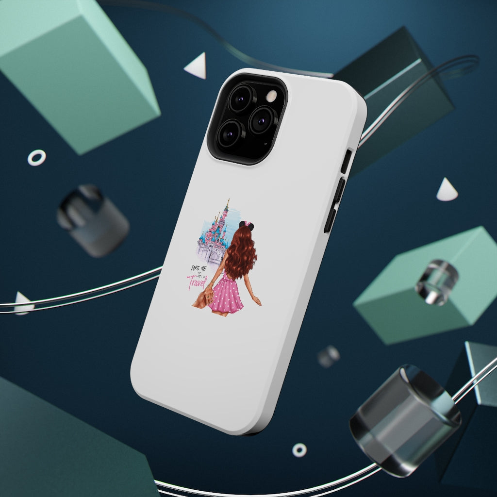 Take me and Let's go Travel Red Hair Impact-Resistant Cases