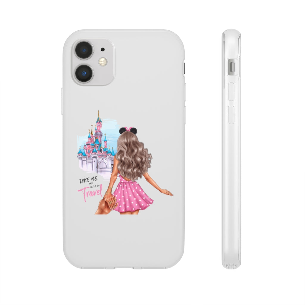 Take me and Let's go Travel Blond Hair Flexi Cases