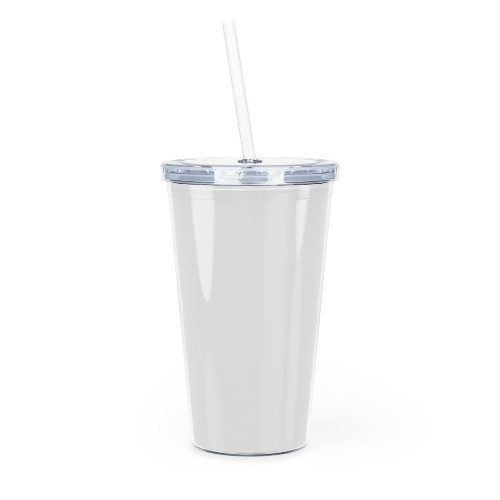 Love Yourself Brown Hair Plastic Tumbler with Straw