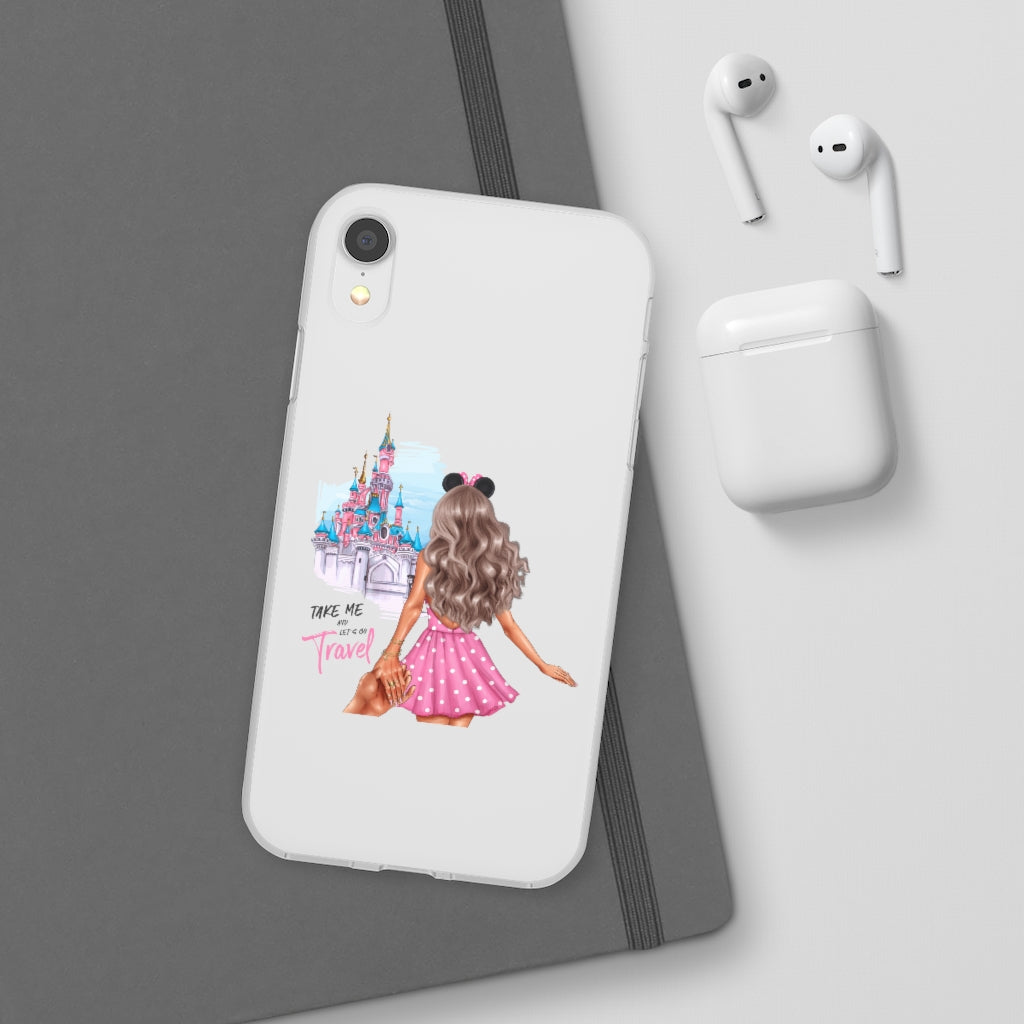 Take me and Let's go Travel Blond Hair Flexi Cases