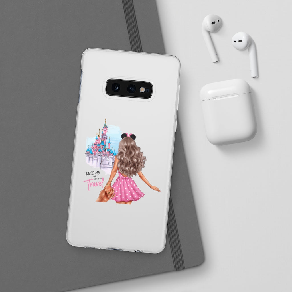 Take me and Let's go Travel Blond Hair Flexi Cases
