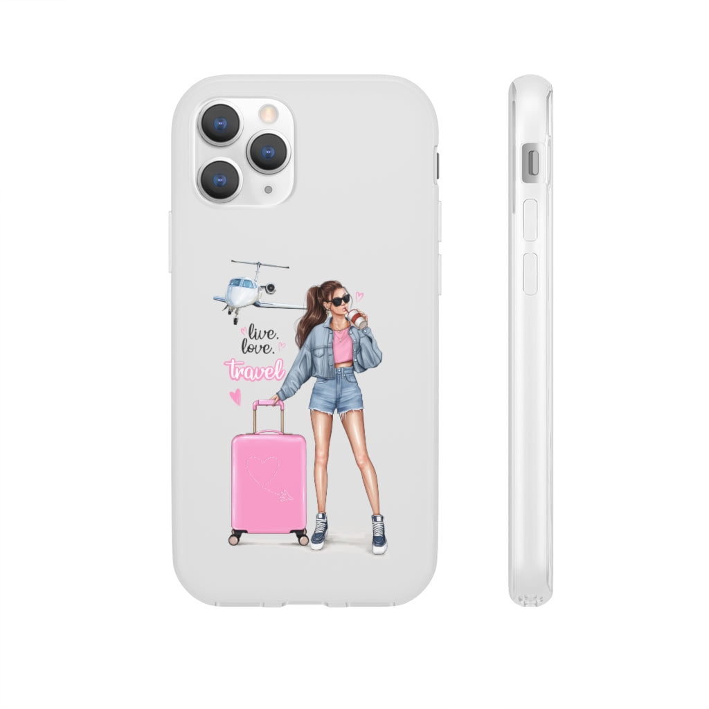 Live Love Travel Brown Hair Flexi Cases