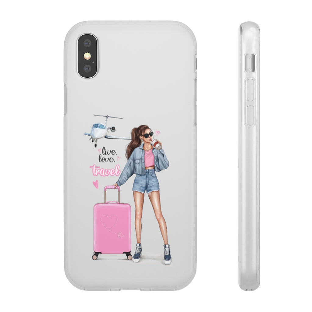 Live Love Travel Brown Hair Flexi Cases
