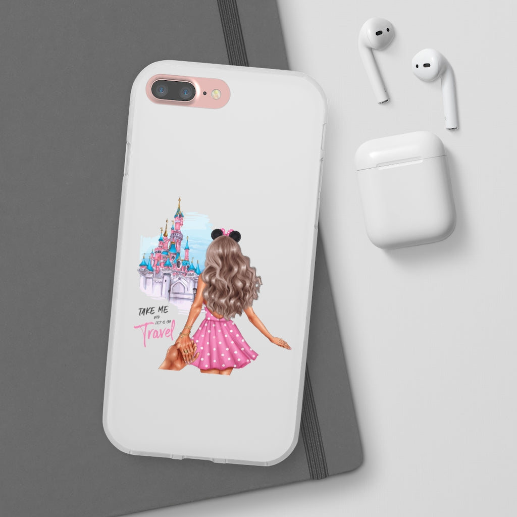 Take me and Let's go Travel Blond Hair Flexi Cases