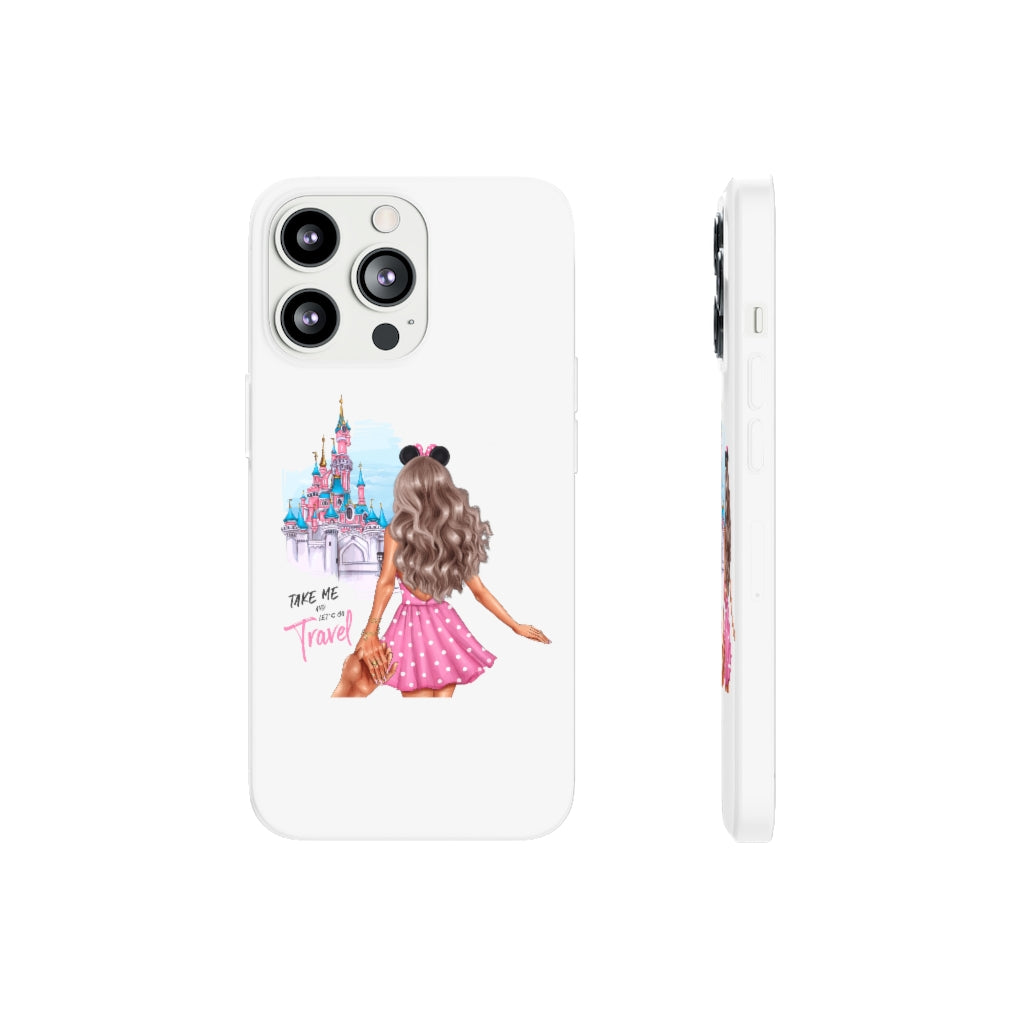 Take me and Let's go Travel Blond Hair Flexi Cases