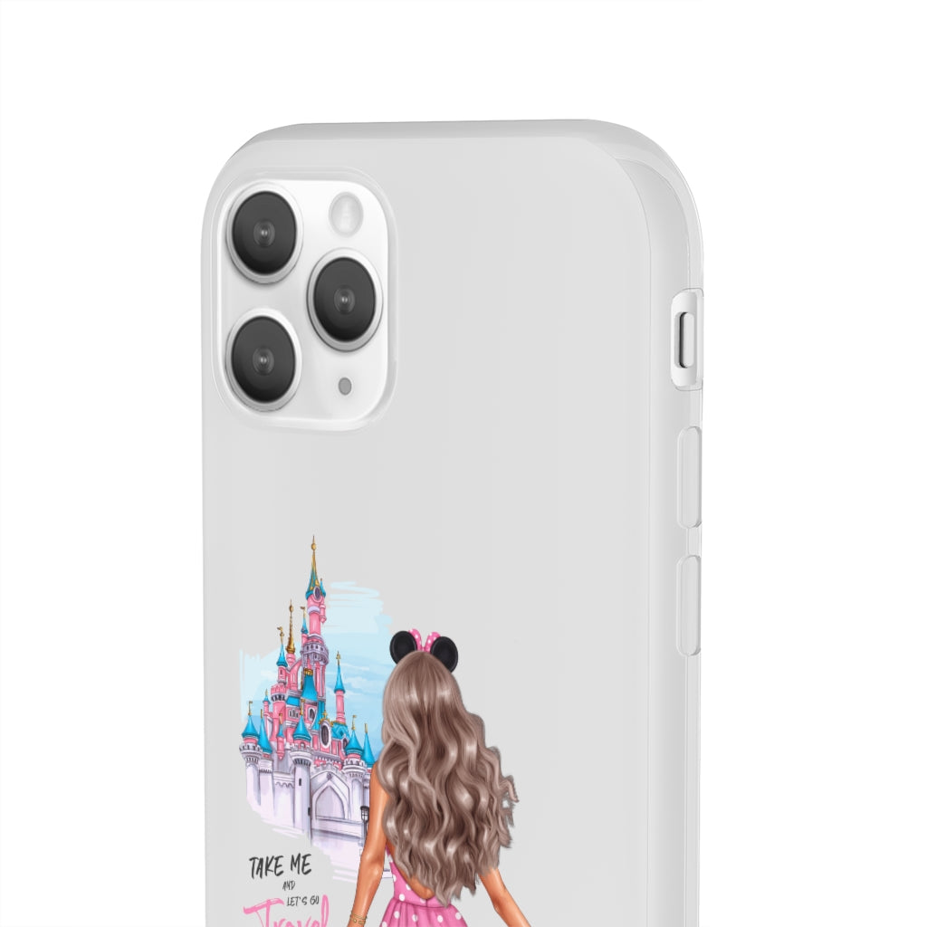 Take me and Let's go Travel Blond Hair Flexi Cases