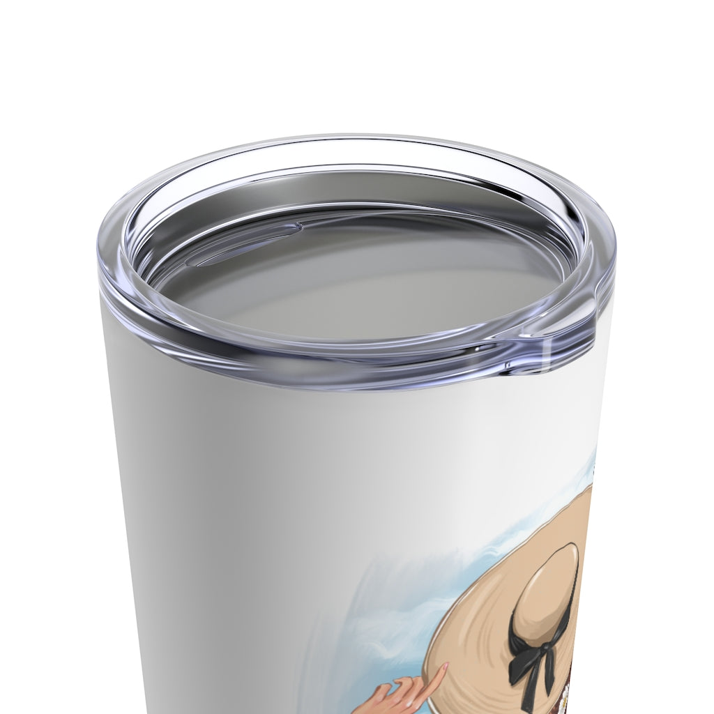 Summer Vibes Brown Hair Tumbler 20oz