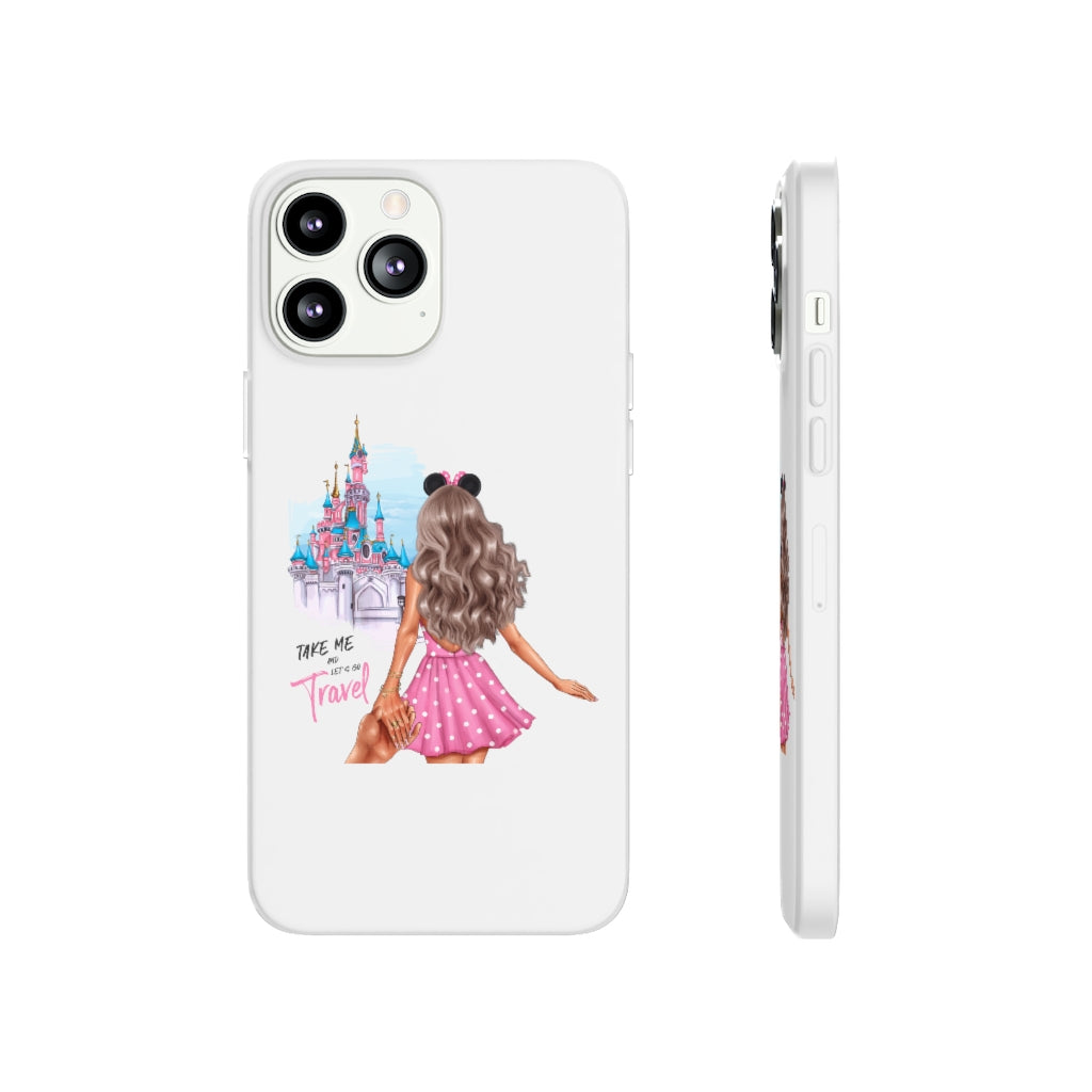 Take me and Let's go Travel Blond Hair Flexi Cases
