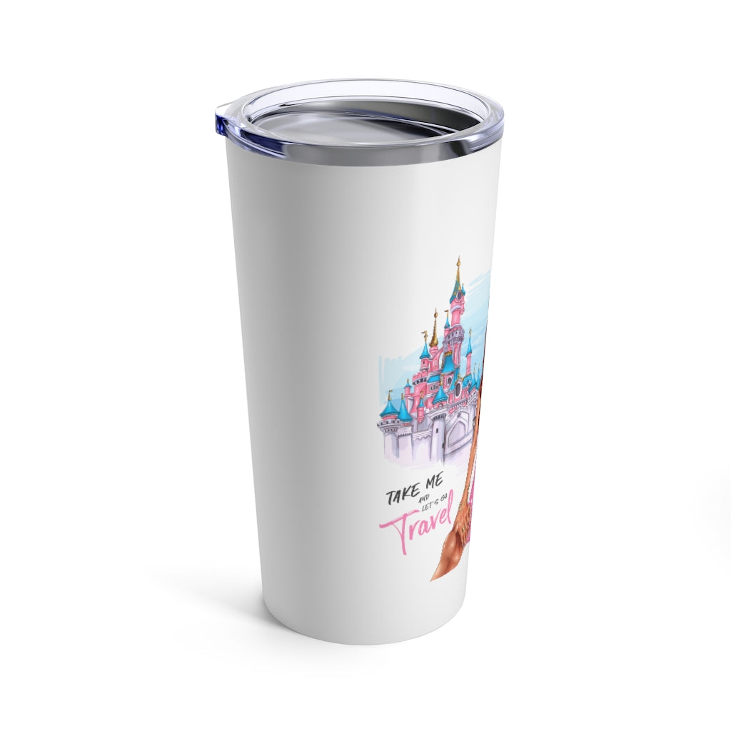 Take me and Let's go Travel Red Hair Tumbler 20oz