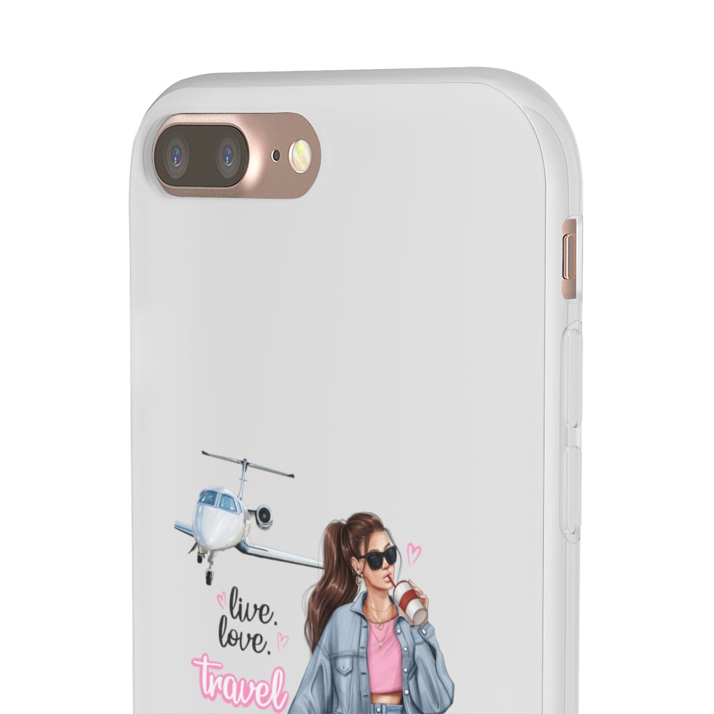 Live Love Travel Brown Hair Flexi Cases