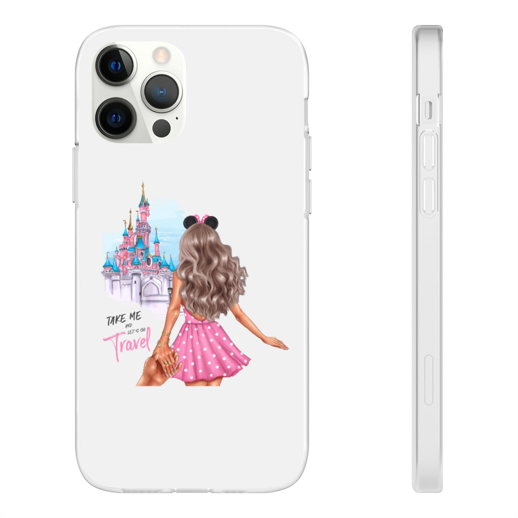 Take me and Let's go Travel Blond Hair Flexi Cases
