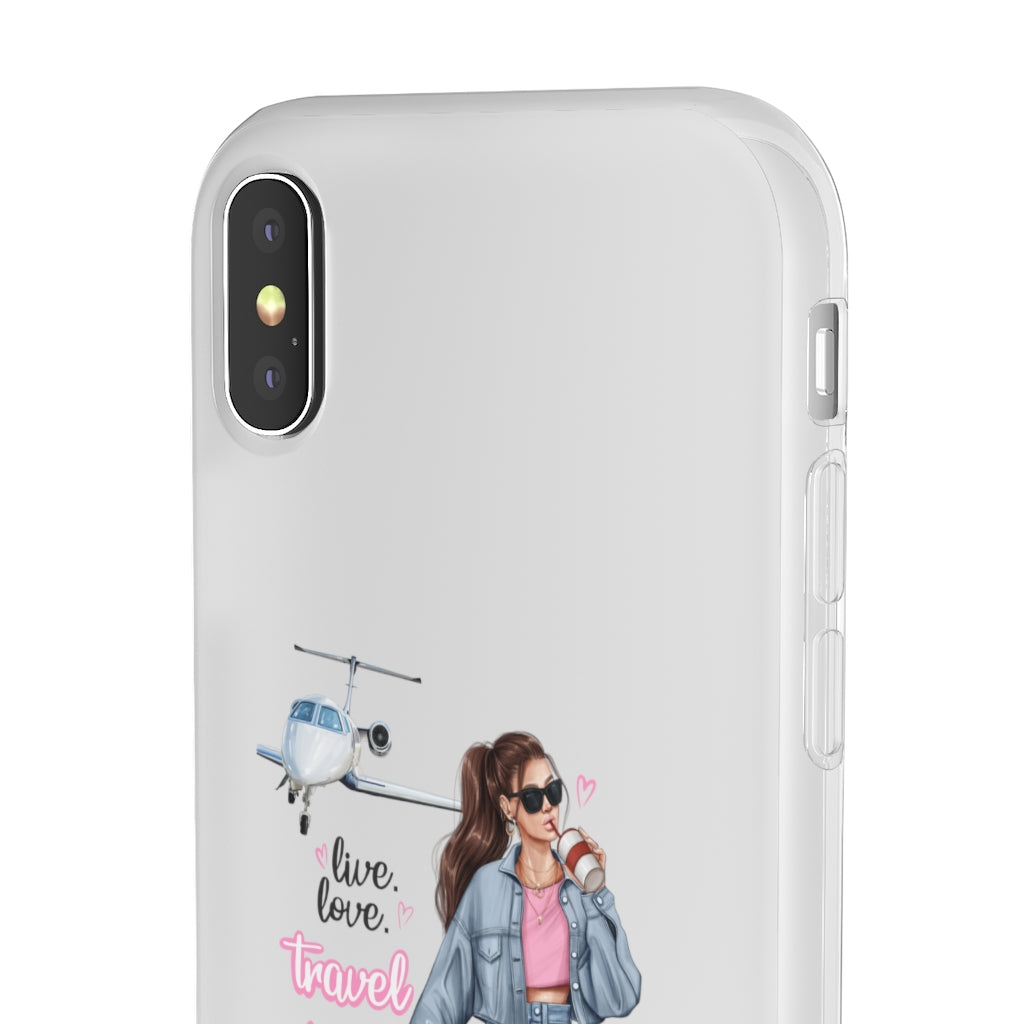 Live Love Travel Brown Hair Flexi Cases