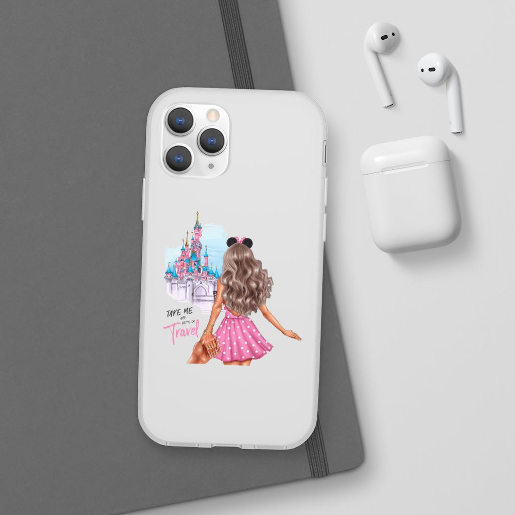 Take me and Let's go Travel Blond Hair Flexi Cases