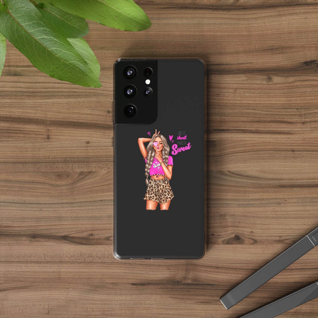 Life is Short Make it Sweet Blond Hair Clear Case