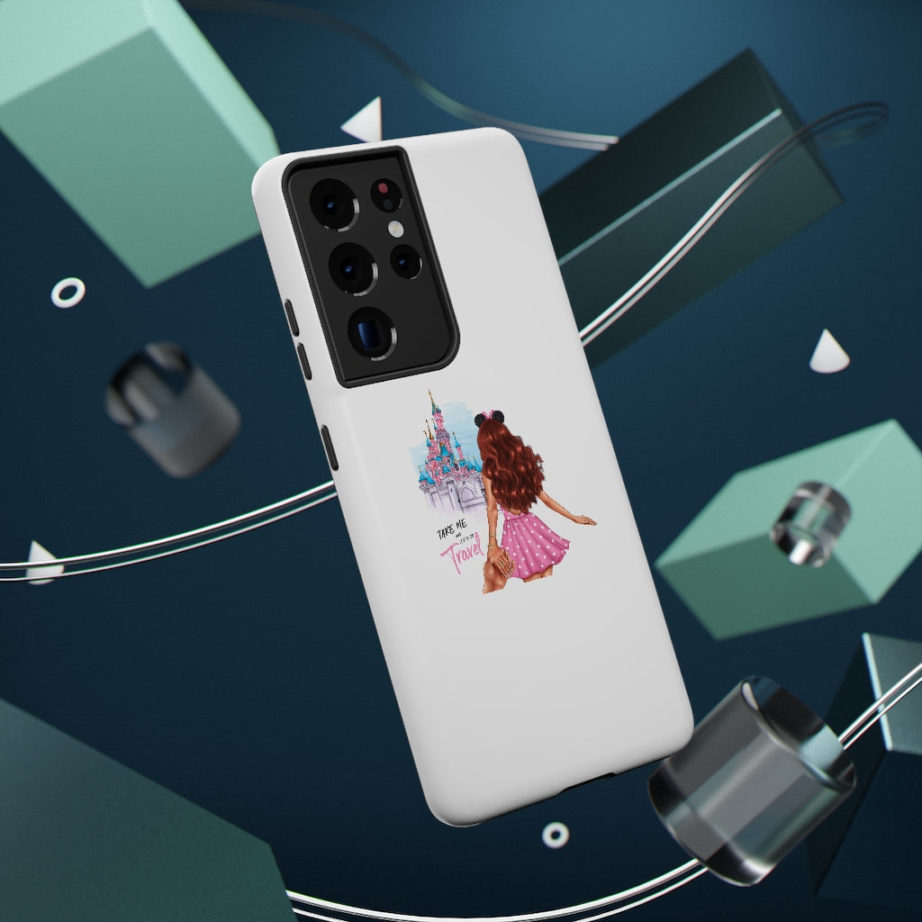 Take me and Let's go Travel Red Hair Impact-Resistant Cases