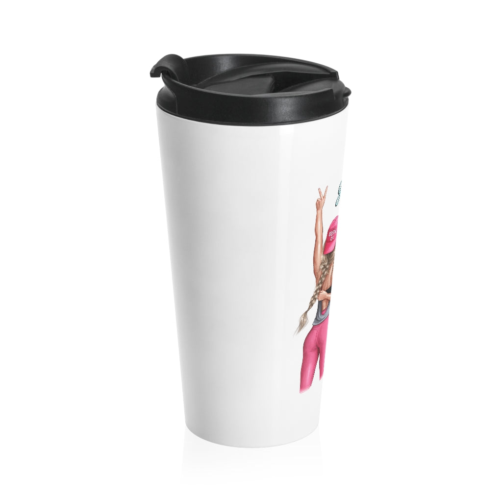 Girls Can Blond Hair Stainless Steel Travel Mug