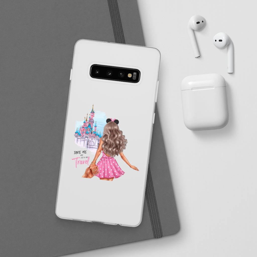 Take me and Let's go Travel Blond Hair Flexi Cases