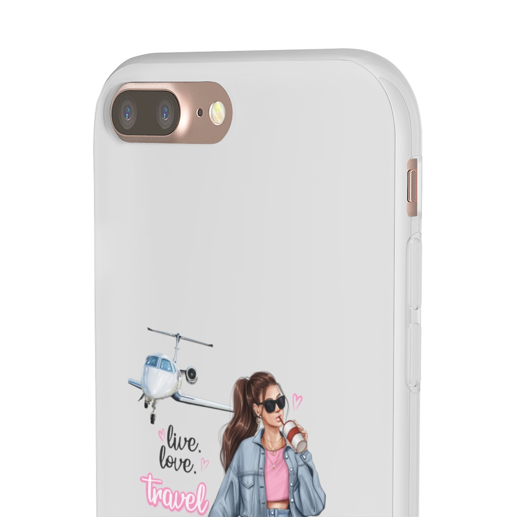 Live Love Travel Brown Hair Flexi Cases