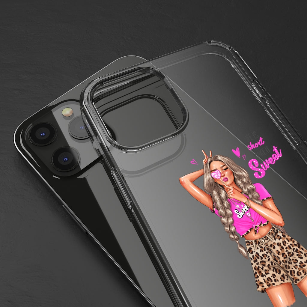 Life is Short Make it Sweet Blond Hair Clear Case