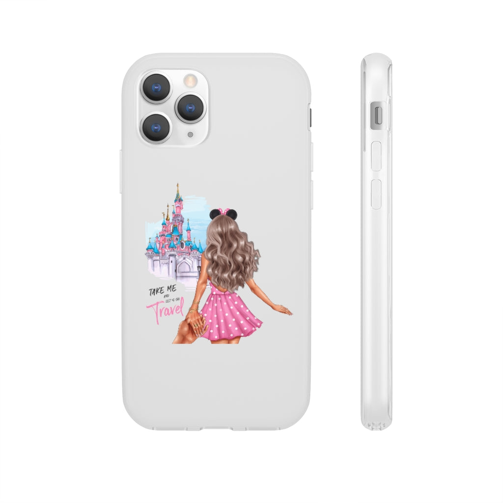 Take me and Let's go Travel Blond Hair Flexi Cases