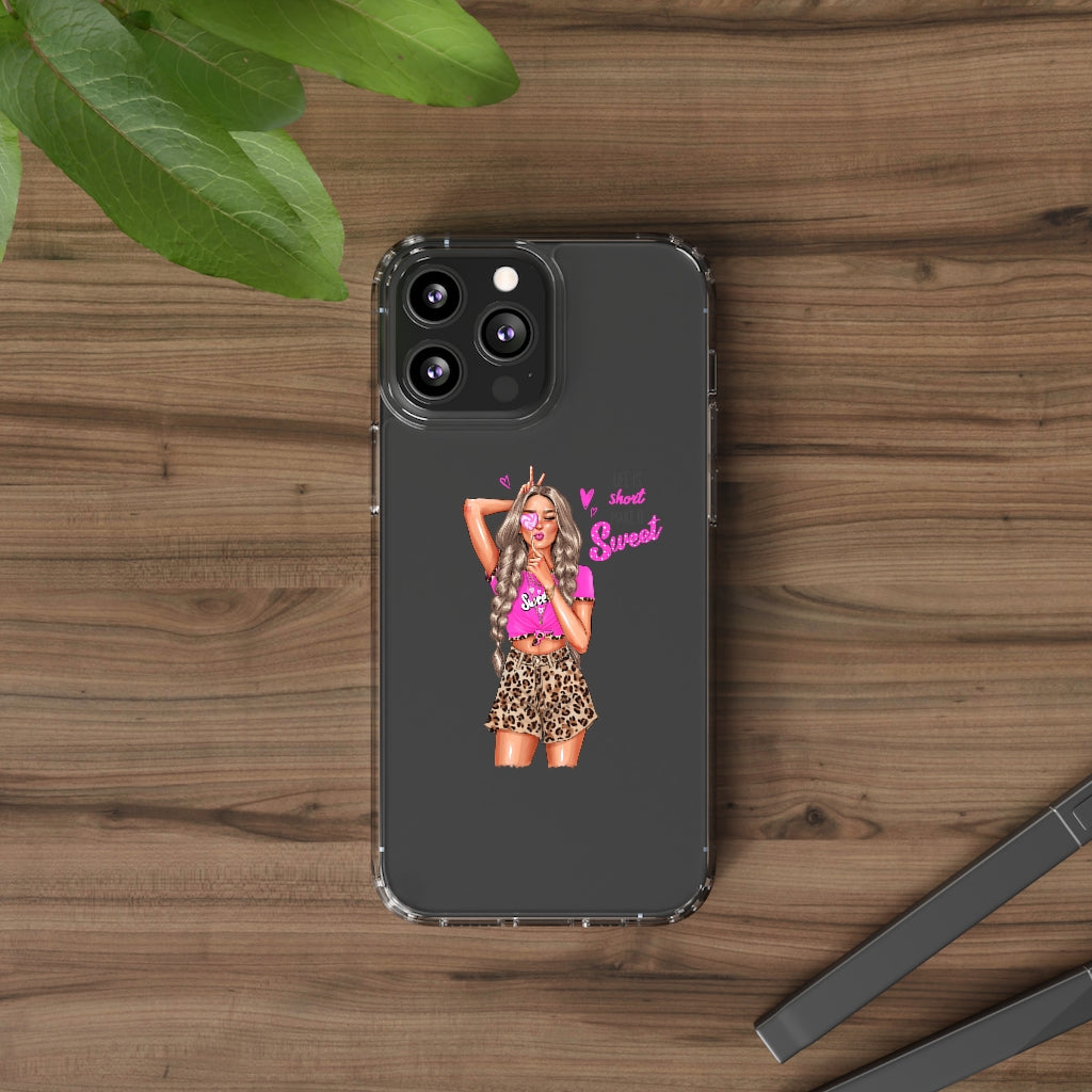 Life is Short Make it Sweet Blond Hair Clear Case