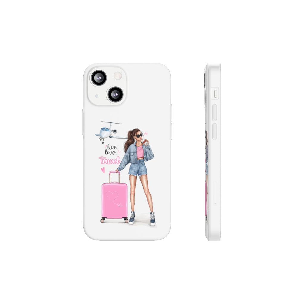 Live Love Travel Brown Hair Flexi Cases