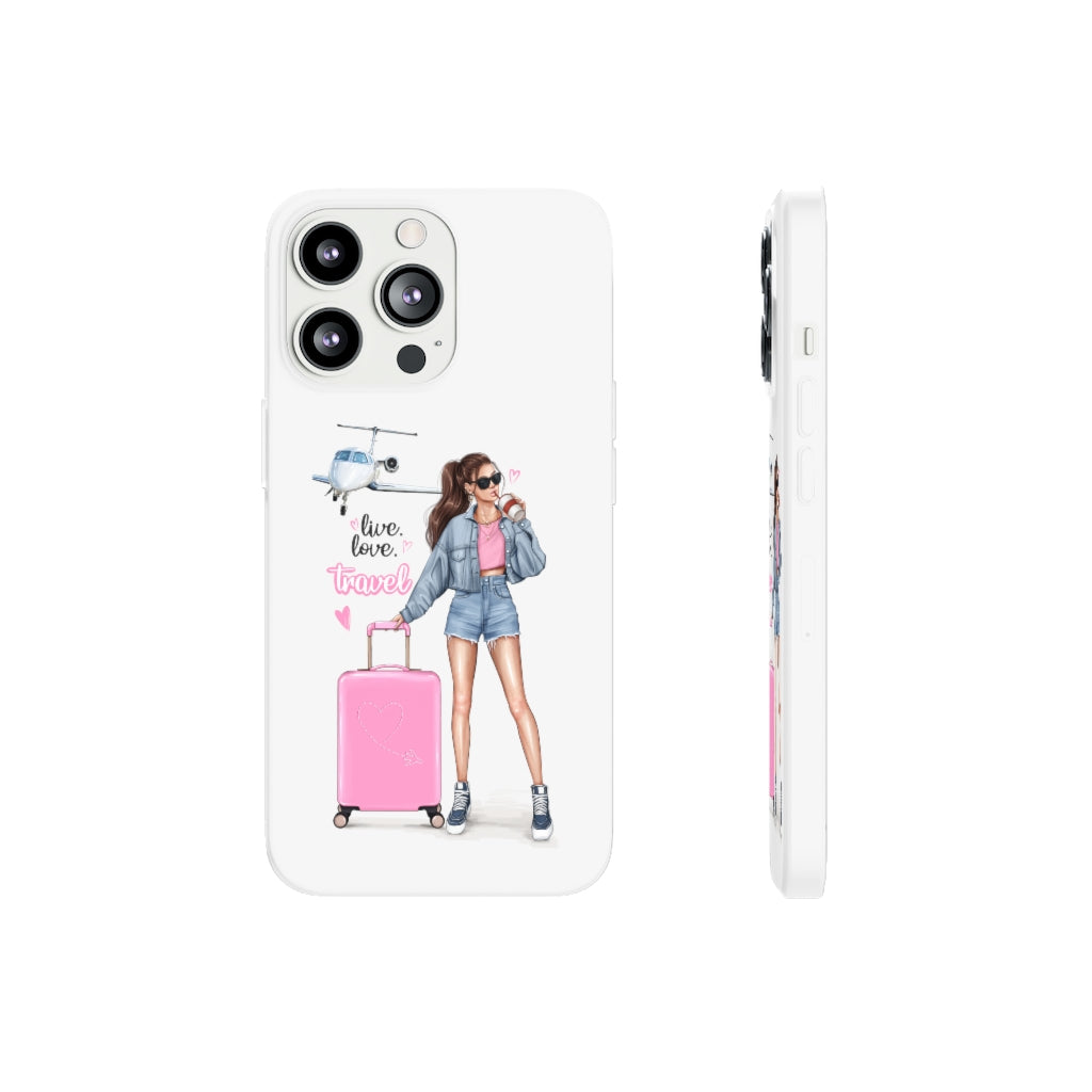 Live Love Travel Brown Hair Flexi Cases