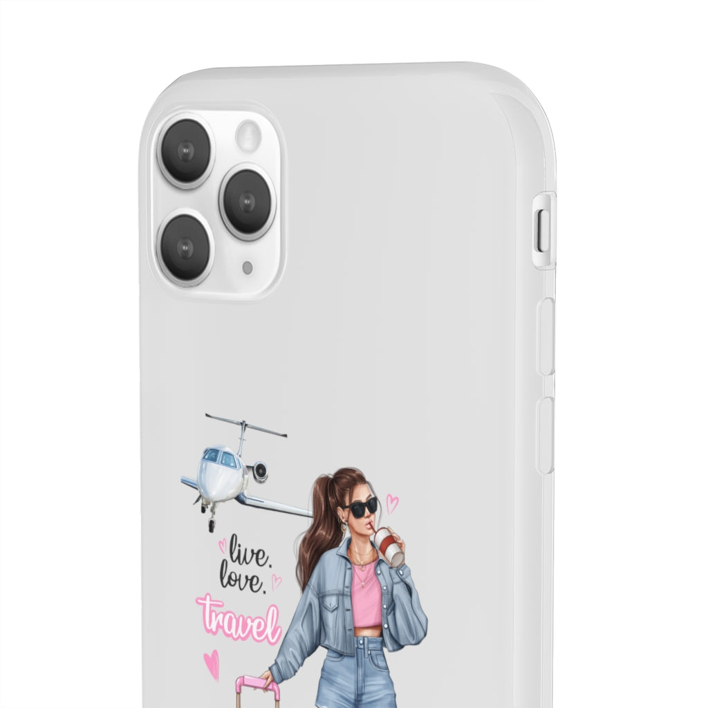 Live Love Travel Brown Hair Flexi Cases