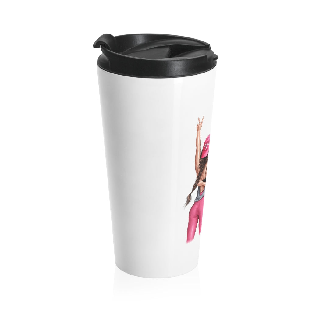 Girls Can Mix Hair Stainless Steel Travel Mug